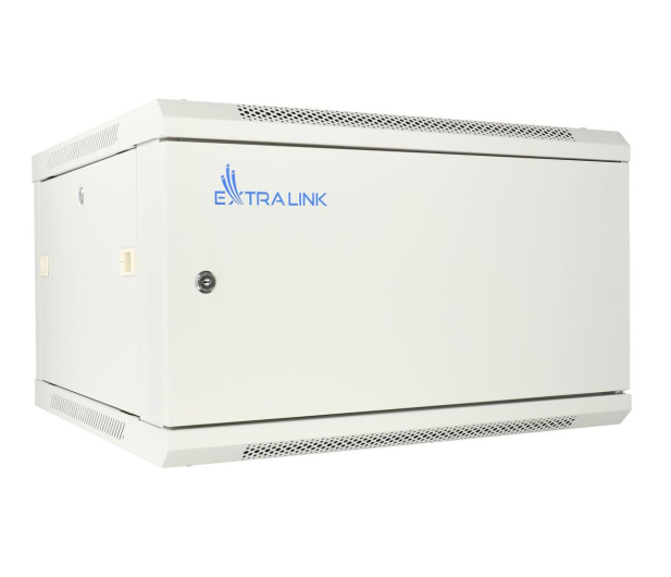 Extralink Szafka wisząca rack 6U 600x450 szara z metalowymi drzwiami EX.12998 - 489286 - zdjęcie
